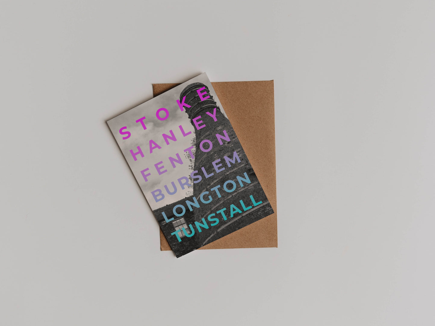 6 Towns Blue/Purple Greetings Card