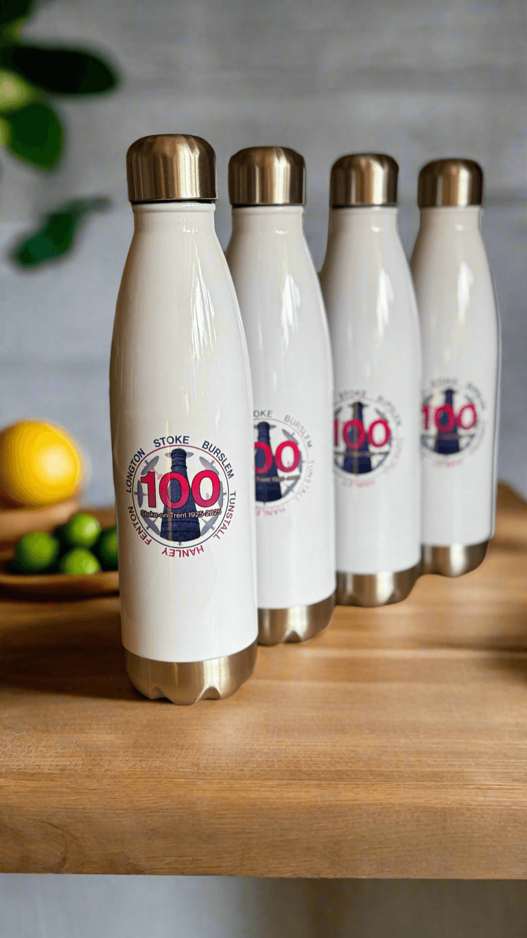 Stoke centenary reusable water bottles