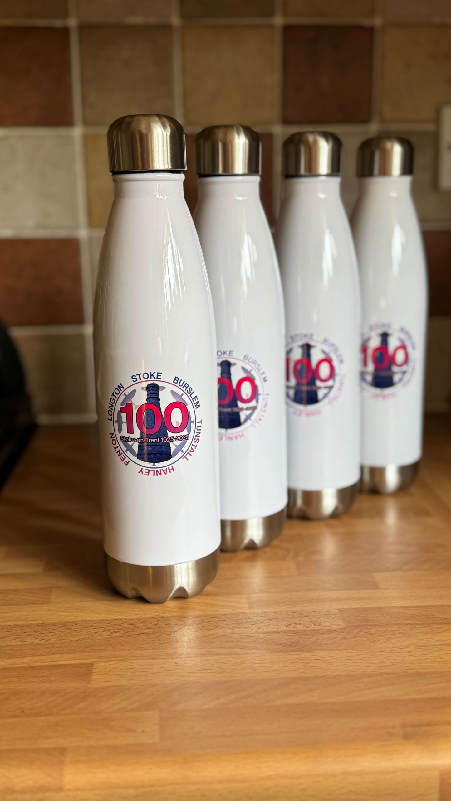 Stoke-on-Trent centenary aluminium water bottle