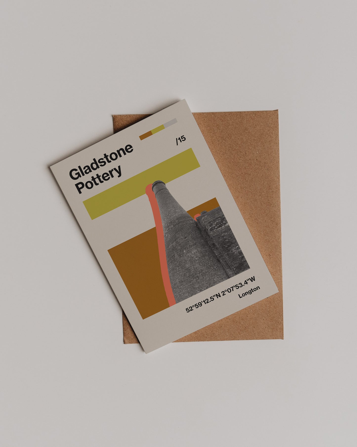 Gladstone Pottery Greetings Card