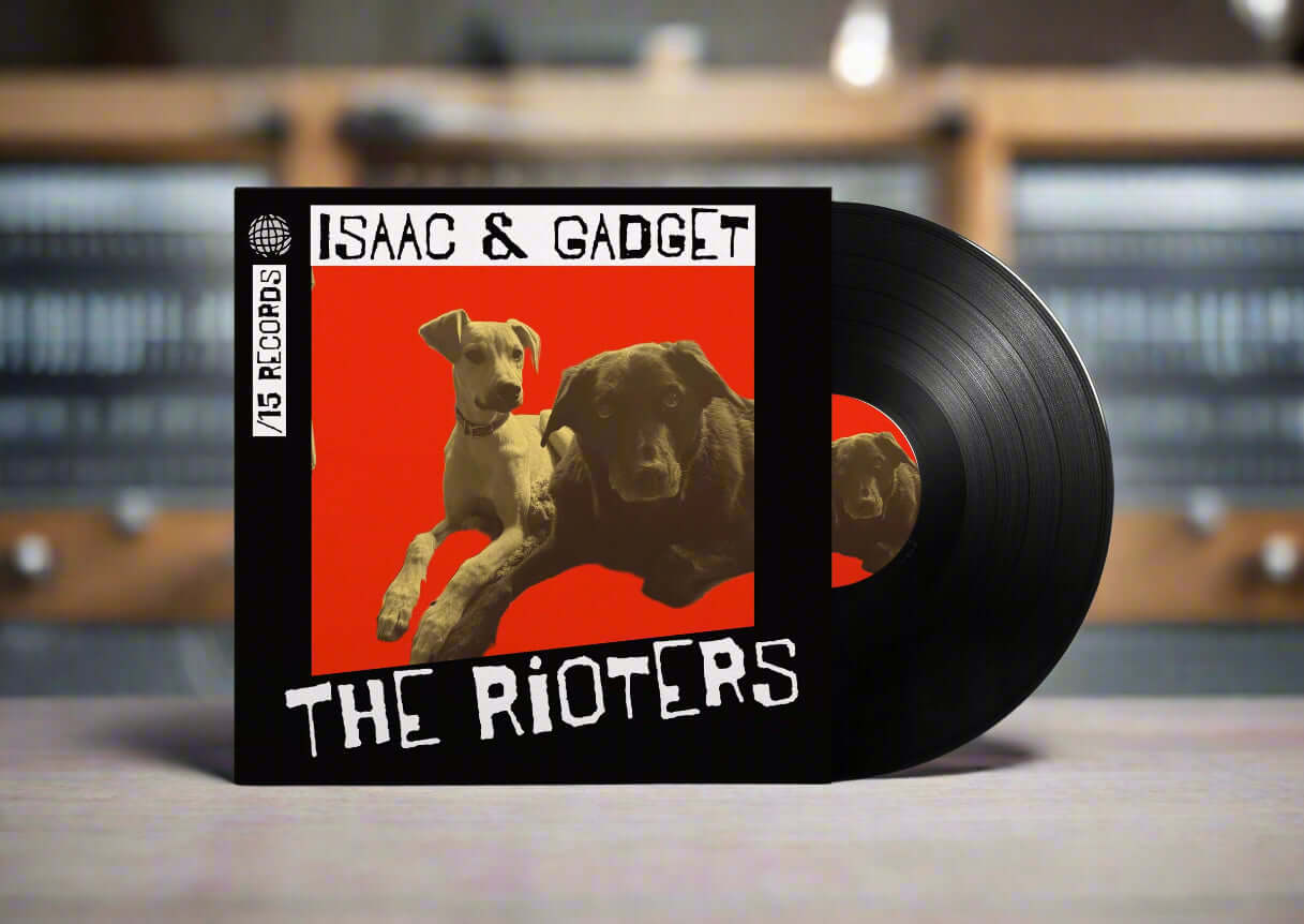 An album with two dogs on the cover, with the dogs names and a modern design
