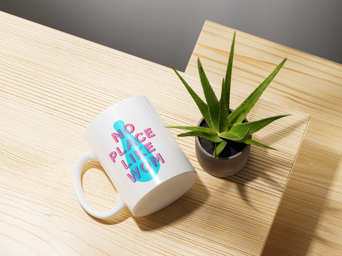 No Place Like Wom Neon Design Mug
