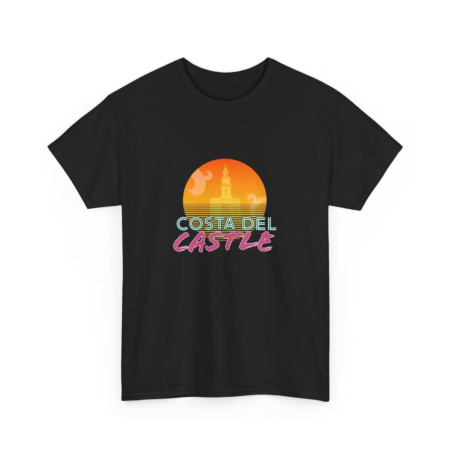 Costa Del Castle T-Shirt - Newcastle Under Lyme Synthwave