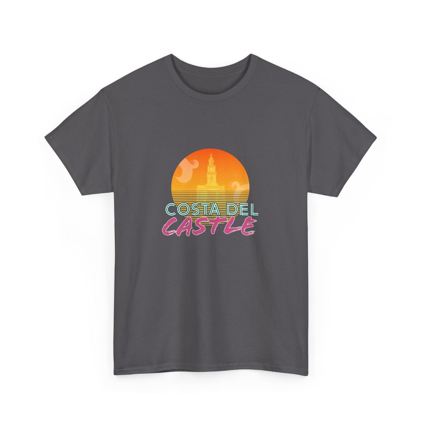 Costa Del Castle T-Shirt - Newcastle Under Lyme Synthwave