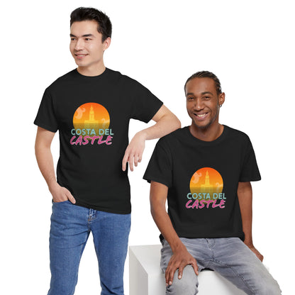 Costa Del Castle T-Shirt - Newcastle Under Lyme Synthwave