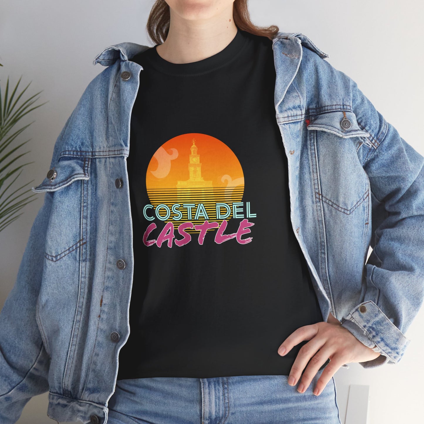 Costa Del Castle T-Shirt - Newcastle Under Lyme Synthwave