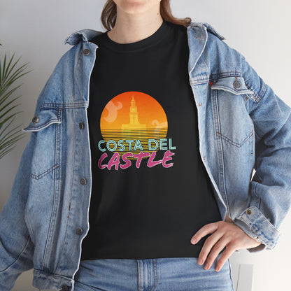 Costa Del Castle T-Shirt - Newcastle Under Lyme Synthwave