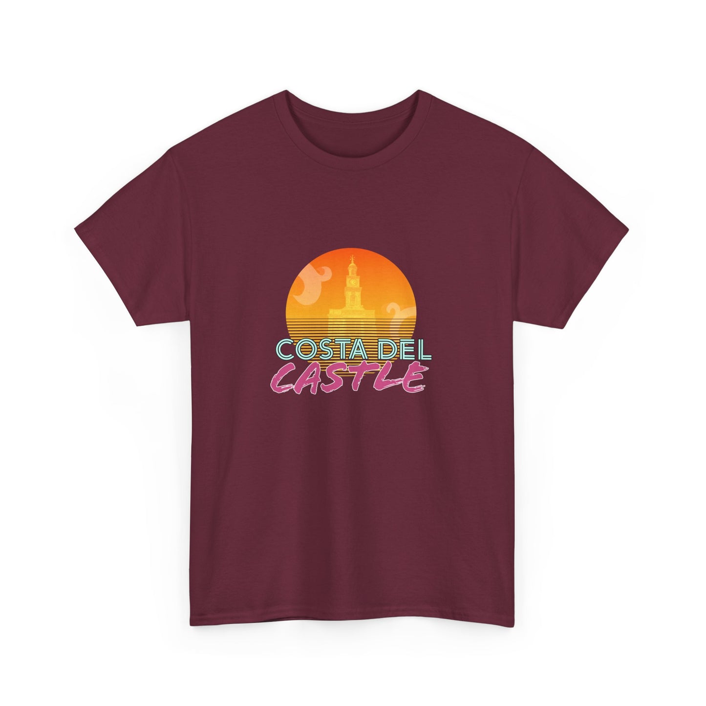 Costa Del Castle T-Shirt - Newcastle Under Lyme Synthwave