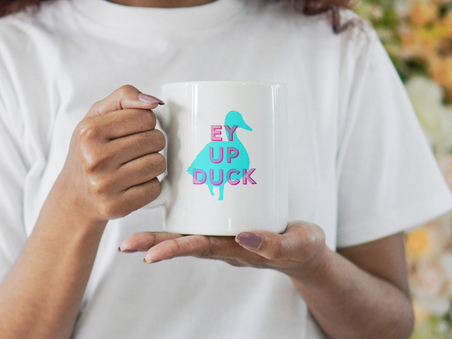 Ey Up Duck Neon Design Mug