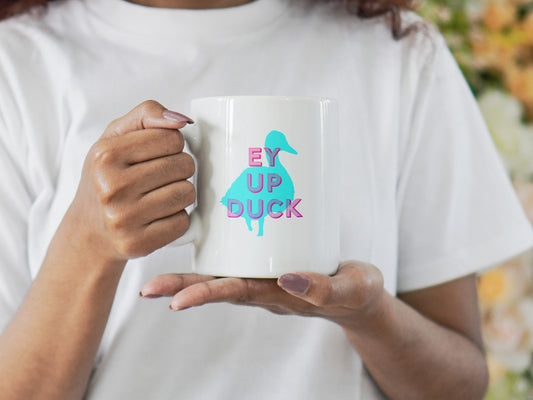 Ey Up Duck Neon Design Mug