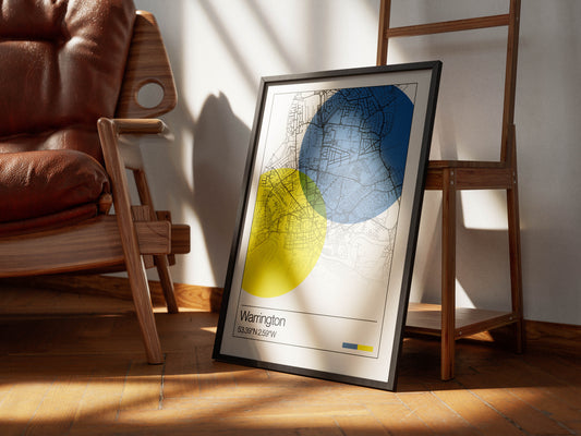 Warrington Map Poster Print